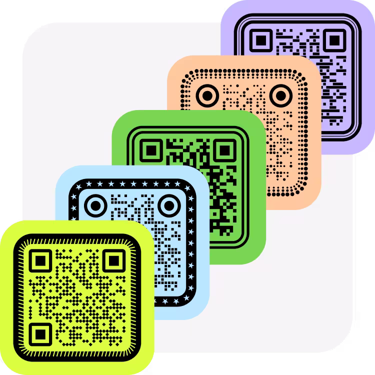 QR codes with square modules in brand colors